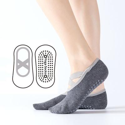 China New arrival sporty wholesale fitness dance yoga pilates anti-slip socks for sale