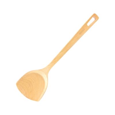 China Pure Handmade Beech Nonstick Pot Wooden Spatula Cooking Spatula - Large WW768 for sale