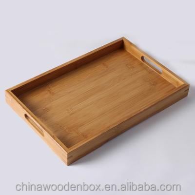 China Hot Selling Beech Wooden Serving Tray Custom Made Wooden Serving Tray for sale