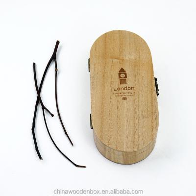 China Glass natural wooden handmade glasses case/box for sale