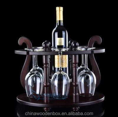 China Viable Natural Solid Antique Wooden Wine Racks/Roots Carve Wooden Wine Rack/Handmade Wooden Wine Bottle Rack for sale