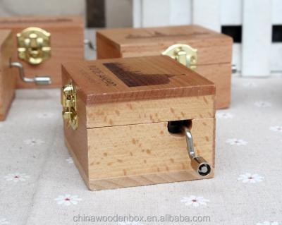 China Gift Empty Wooden Box For Music Box Maple Wood Music Boxes for sale