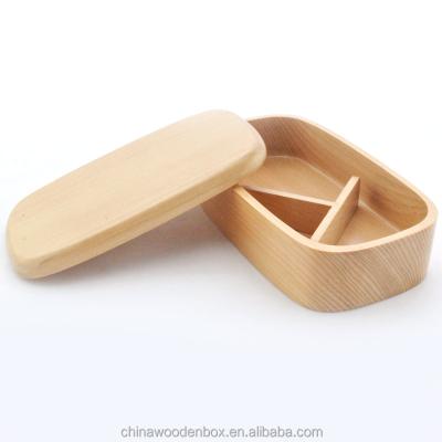 China Sustainable Wooden Container Box Japanese Traditional Lunch Bento Box For Kids Safe for sale