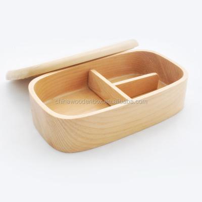 China Viable Disposable Wooden Lunch Box / Disposable Tiffin Boxes for sale