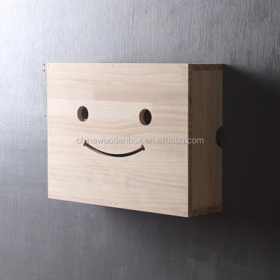 China China Solid Pine Router Wood Storage Box with Hanger for sale