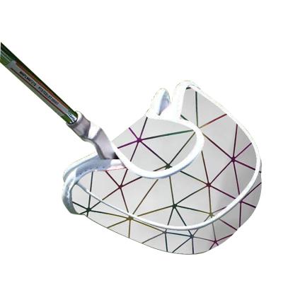 China Professional Golf Club Head Dust Cover White Diamond Pattern Japan Popular Golf Club Headcover Mallet Blade Putter Covers for sale