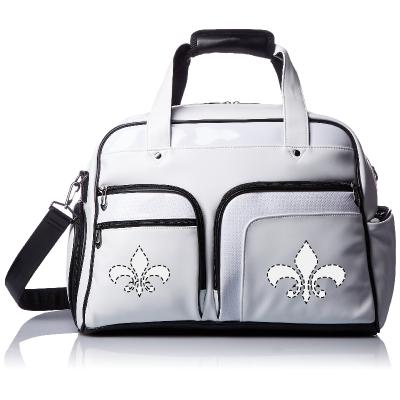 China Golf Apparel Shoes Accessories Packing Customized Golf Duffel Bag White Leather Bags PU Golf Apparel Embroidery Logo Brand Bags For Golf Sport for sale