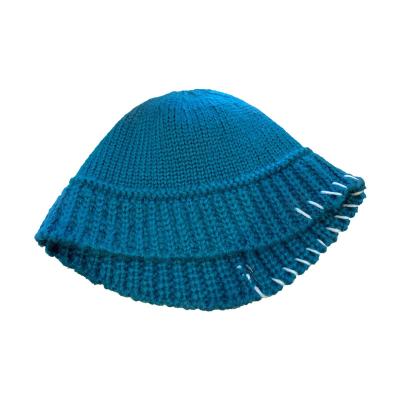 China breathable & Waterproof Solid Color Knit Hats Women Fashion Custom Knitted Bucket Hats For Female Woman for sale