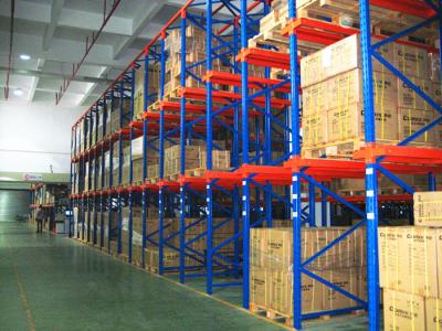 China Distribution Center Drive Through Racking System , High Capacity Selective Multi Tier Shelving for sale