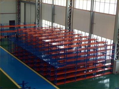 China Multi - Levels Heavy Duty Metal Shelving , High Capacity Industrial Steel Platforms for Storage for sale