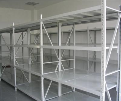 China Q235B Light Grey / Dark Blue Warehouse Steel Storage Racks Powder Coating for sale