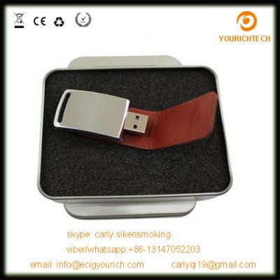 China Accept paypal leather usb flash drive 2015 leather usb thumb drive 128GB usb for sale