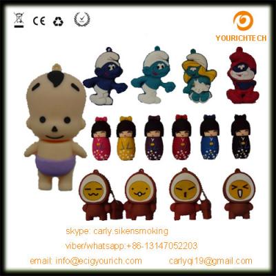 China various silicon PVC usb pendrive little child usb flash drive cartoon usb disk for sale