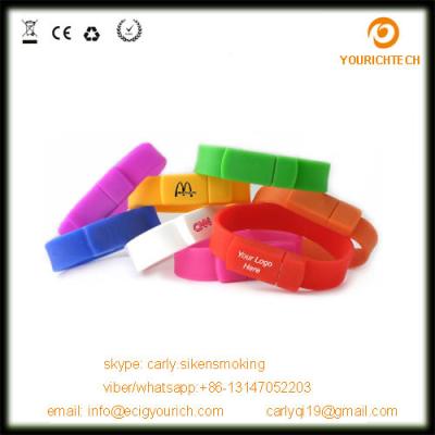 China Affordable Promotional Giveways Custom Wristband USB Flash Drive for sale