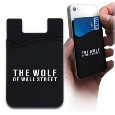 China Promotional Adhesive Silicone Credit Card Holder with Custom Logo for sale