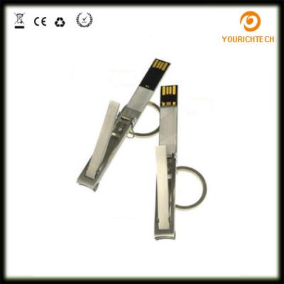 China Paypal accepting real capacity u disk metal Nail clippers pen drive 4GB Nail scissors usb flash drive for sale