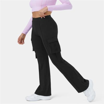 China High Waisted Yoga Pants Breathable Side Flap Pocket Fashion Women Casual Gaiters 2023 for sale