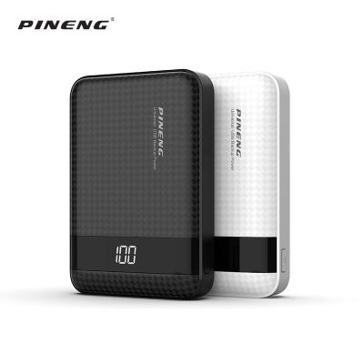 China Portable Ultra Thin Pineng Battery Charger Fast Charging Support 10000mAh Power Banks for sale