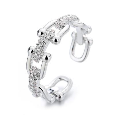 China Other Small and Luxury Hollow Ring New Fashion Zircon Jewelry Ring for sale