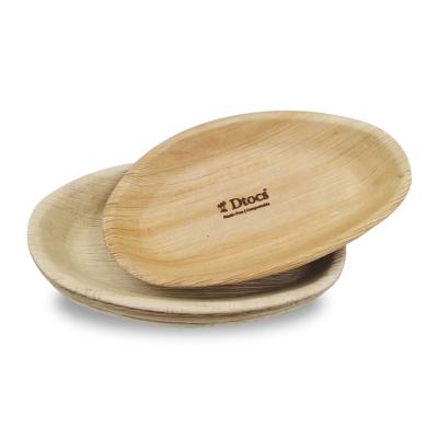 China 50pcs Eco-Friendly Disposable Place Around Biodegradable Palm Leaf Dishes for sale