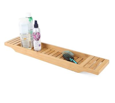 China Sustainable Custom Modern Bathroom Tray With Bathtub Caddy Shelf Bathtub Holder for sale