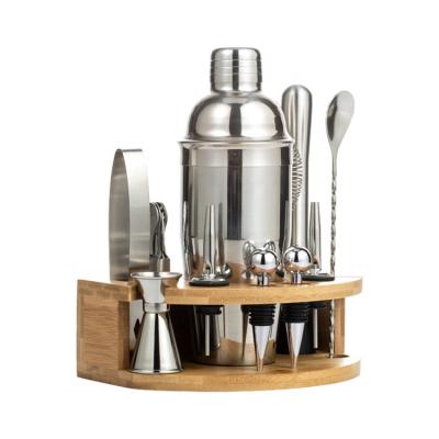 China Home Mixing DIY Kit Cocktail Shaker Making Set Bar Tool Stainless Steel Viable Promotional Cocktail Bartender Set for sale