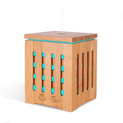 China Classic 200ml Home Fragrance Art Natural Bamboo Ultrasonic Essential Oil Diffuser Humidifier for sale