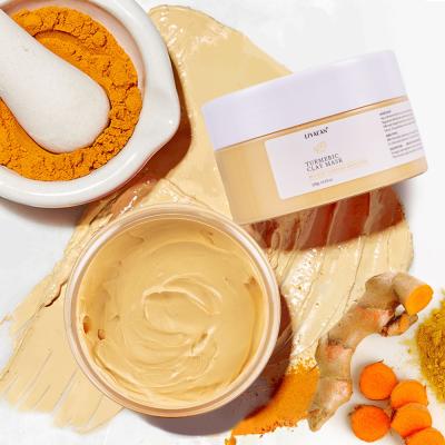 China Wholesale Factory Price Face Skin Care Turmeric Extract Mud Anti Wrinkle Moisturizing Cleanser Acne Detox Turmeric Clay Mask for sale