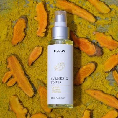 China Organic Herbal Turmeric Facial Toner Private Label Hydrating Toner Whitening Acne Vitamin C Turmeric Face Mist Spray for sale