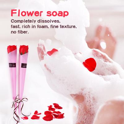 China Whitening Handmade Romantic Soap Rose Flower For Bath Wholesale Hot Sale Perfume Soap Artificial Flowers Birthday Gift for sale