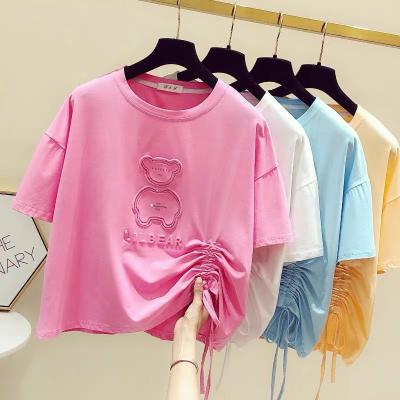 China Wholesale High Quality Cotton T-shirt Fashion Ladies Anti-Wrinkle Casual Short Sleeve Women's T-shirts Sequin T-shirts for sale