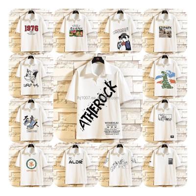 China Anti-wrinkle summer men's cartoon fashion lapel short sleeve tops wholesale price for sale