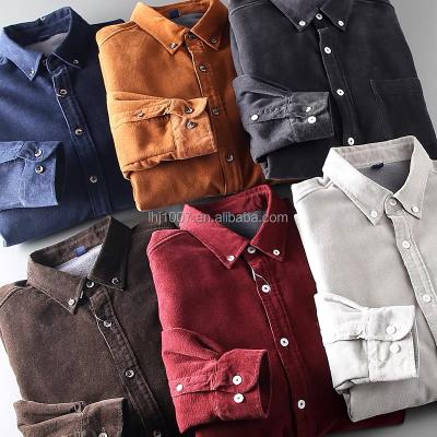 China High quality printing anti-pilling polyester cotton long sleeve casual dress shirt for men's shirts for sale