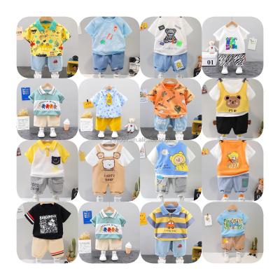 China New Summer Short Sleeve Suit Children's Casual Baby Boys Cotton Factory Professional Production Two Sets for sale