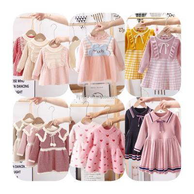 China 2021 Winter Spring New Style Children Girls Anti-pilling Clothing Loose Sweater Dress for sale