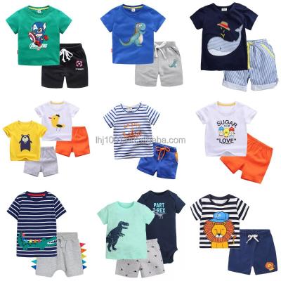 China Casual men's short sleeve children's two-piece set, manufacturers direct childrMenen's short sleeve suit, cheap children's clothing for sale