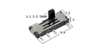 China Ultrathin Correction Inverter Three Speed ​​Mini3Patch Slide Contact 3Position Fluctuation Switch SLIDE-10025H-X for sale