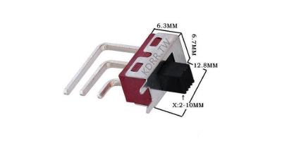 China 3A 125V High Current Slide Contact, High Power Horizontal Dial Switch, Large Current Side Leaning Slide Contact Side Dial Foot SLIDE-11D13 for sale