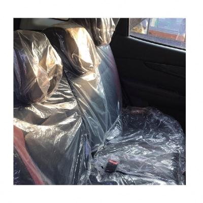 China Basic without wholesale price universal design disposable seat cover pe plastic transparent car cover for car Seat for sale