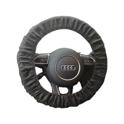 China Good quality car sports factory price white and black disposable non woven steering wheel cover for sale