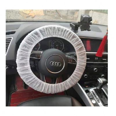 China Basic without car design competitive price white and black disposable non woven steering wheel cover for sale