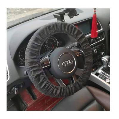 China Basic Without The Design Direct Selling White And Black High Quality Car Disposable Nonwoven Steering Wheel Cover for sale