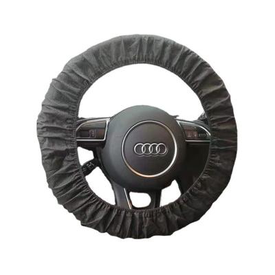 China Basic Without The Car Design Supply Professional White And Black Disposable Nonwoven Steering Wheel Cover for sale