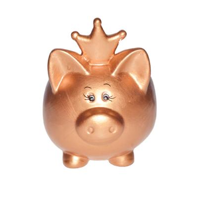 China China eco-friendly material factory custom wholesale gold and gifts gray pig child ceramic piggy bank for sale for sale