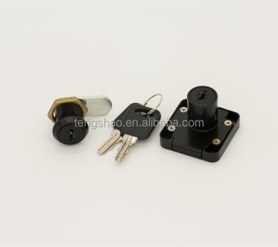 China Zinc Die Casting Black Powder Coated Cam Locking File Cabinet Lock for sale