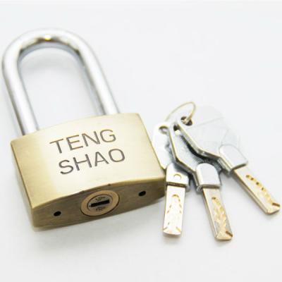 China Zinc Alloy Bronze Padlock With Long Shackle for sale