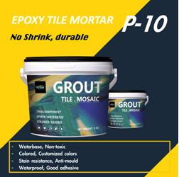 China Glitter Epoxy Mortar Grout Flexible Smooth Waterproof Epoxy Ceramic Tile 3kg / Barrel Te koop