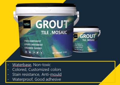 China Pre Mixed Epoxy Tile Grout Mortar Water Based MG-10 Tub Harmless Te koop