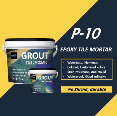 China P-10 Geen Matte Epoxy Mortar And Grout krimpt Mapei-Vervanging Te koop