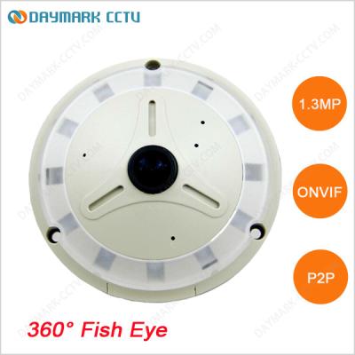 China 1.3MP HD Fisheye IP Camera 360 degree Panoramic View 128G SD Card for sale